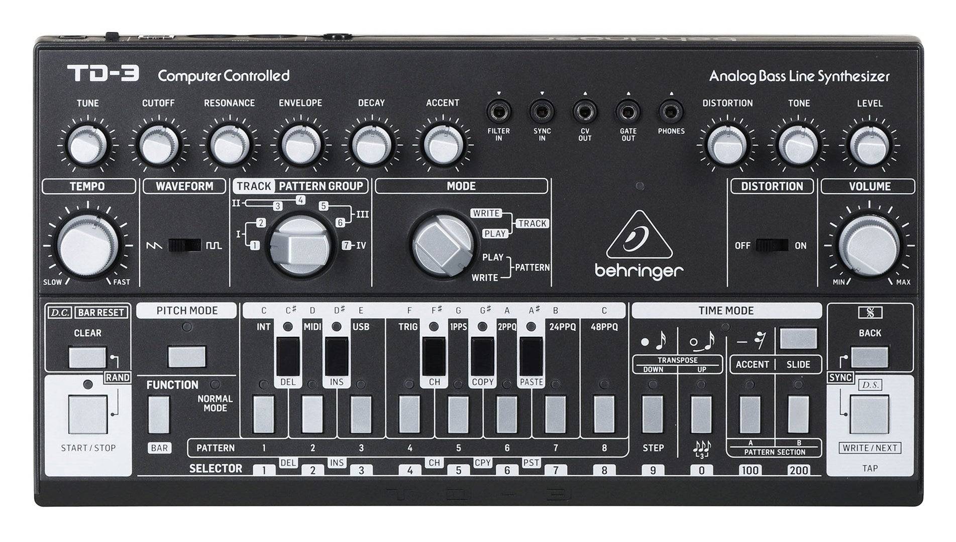 Behringer TD-3-BK Bassline Synthesizer Zwart-2