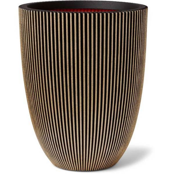 CAPI EUROPE Elegante GROOVE Vaasje - 46 x 58 cm - Zwart en Goud