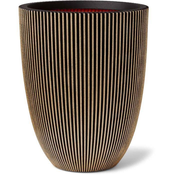 CAPI EUROPE Elegante GROOVE Vaasje - 34 x 46 cm - Zwart en Goud - Weerbestendig-0