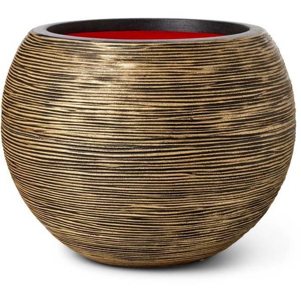 CAPI EUROPE Vaas Bol RIB NL - 40 x 32 cm - Zwart/Goud
