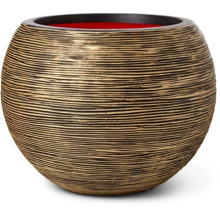 CAPI EUROPE Vaas Bol RIB NL - 40 x 32 cm - Zwart/Goud-0