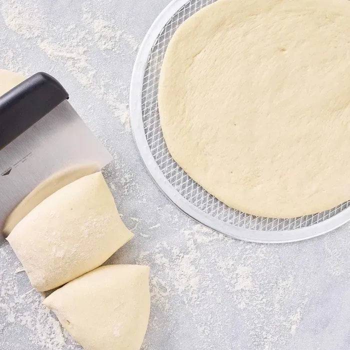 FACKELMANN PROFESSIONAL Pizzapan en Snijset - 33 cm Perforated Pan - RVS Snijder-3