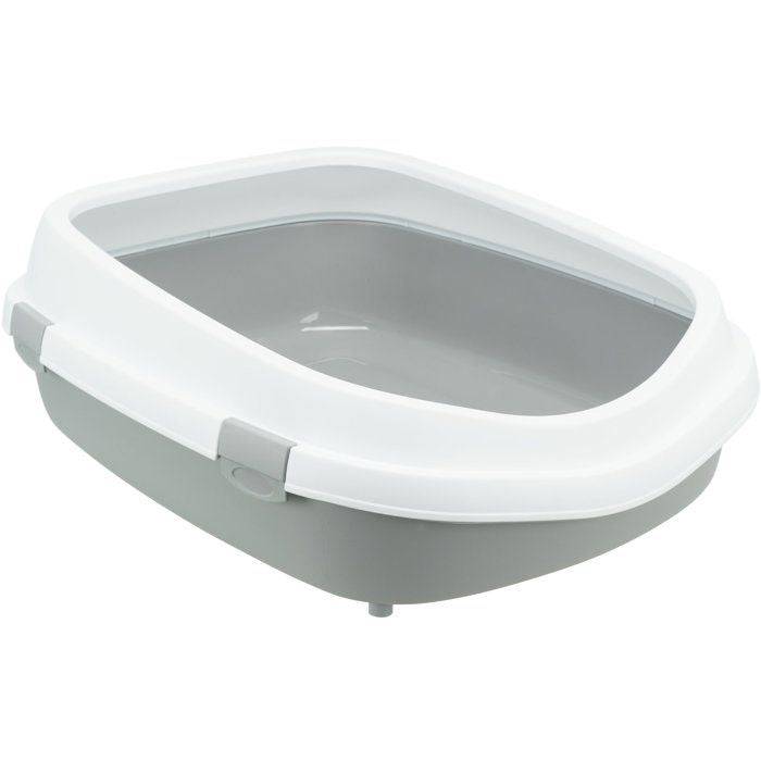 TRIXIE Primo XXL Kattenbak - Met Randen - 56 x 25 x 71 cm - Lichtgrijs/Wit-0