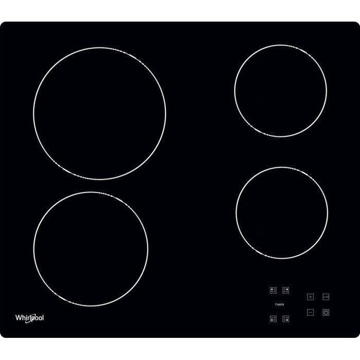 WHIRLPOOL AKT8090NE Keramische Kookplaat - 4 Zones - 6200 W - B58 x D51 cm - Zwart W58 D51cm-2
