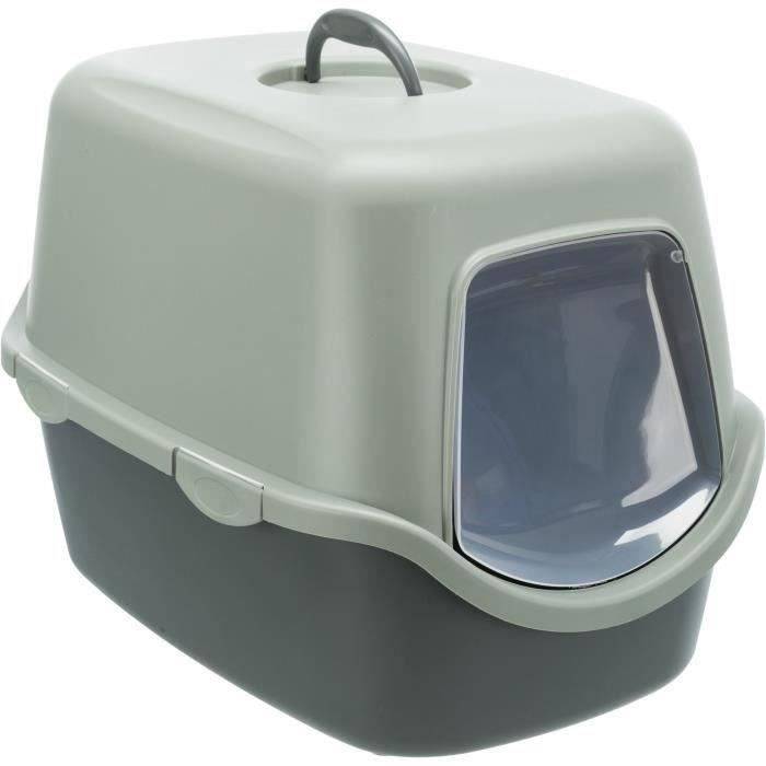 TRIXIE Vico Prullenbak - Deksel - 40 x 40 x 56 cm - Antraciet en Grijs-Groen-0