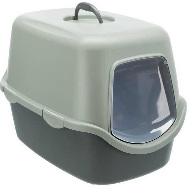 TRIXIE Vico Prullenbak - Deksel - 40 x 40 x 56 cm - Antraciet en Grijs-Groen