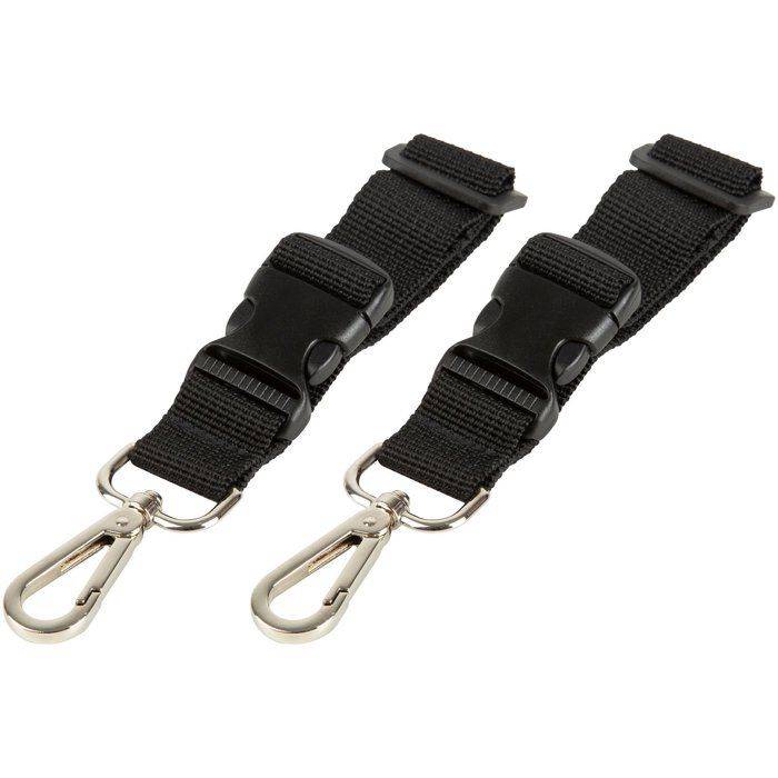TINEO - Set van 2 Luiertasclips - Carabiners - Zwart - Universele Bevestiging-4