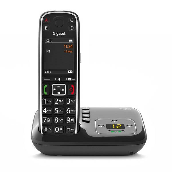 Gigaset E720A Draadloze Telefoon met Antwoordapparaat en Bel-ID - ECO DECT/GAP - Zwart