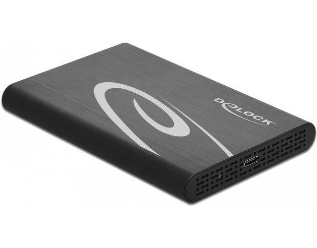 DeLOCK 42611 - 2.5" HDD/SSD Opslagbehuizing, Zwart - Wit-0