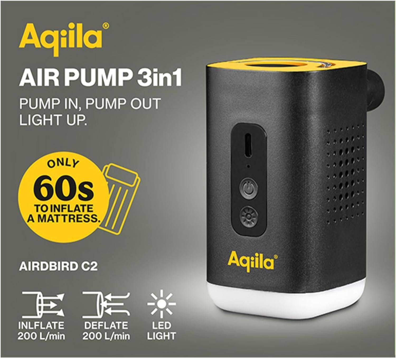Aqiila Airbird C2 3-in-1 Oplaadbare Luchtpomp 3-in-1-Luftpumpe-1