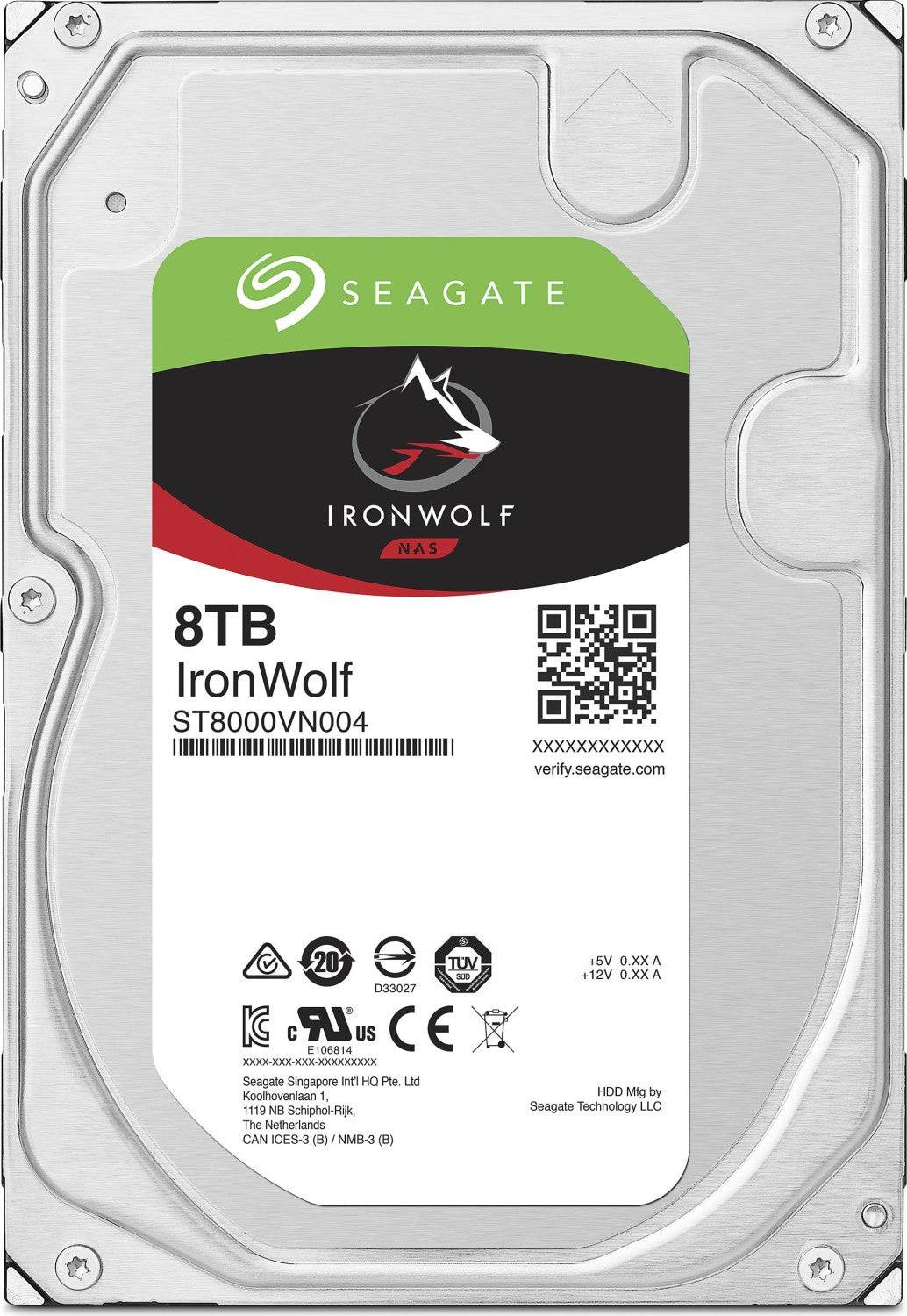 Seagate IronWolf ST8000VN004 8TB Interne Hardeschijf, 3,5", SATA 6 Gb/s, 7200 RPM (ST8000VN004) 6Gb/s-0
