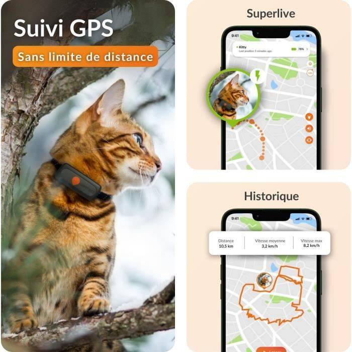 Weenect XS GPS Tracker voor Katten - Zwarte Editie 2023-2