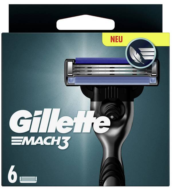Gillette Mach3 Scheermesjes, 6 Stuks, Geschikt voor Alle Mach3 Scheerapparaten