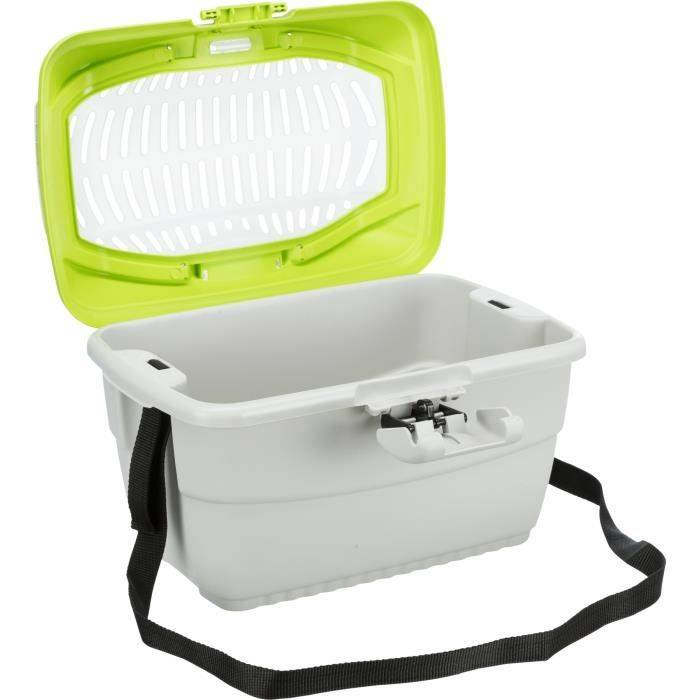 TRIXIE Mini-Capri Transportbox - 40 x 22 x 30 cm - Lichtgrijs/Blauw-0