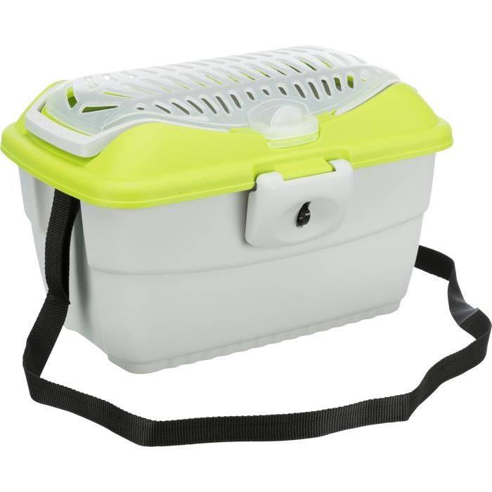 TRIXIE Mini-Capri Transportbox - 40 x 22 x 30 cm - Lichtgrijs/Blauw-1