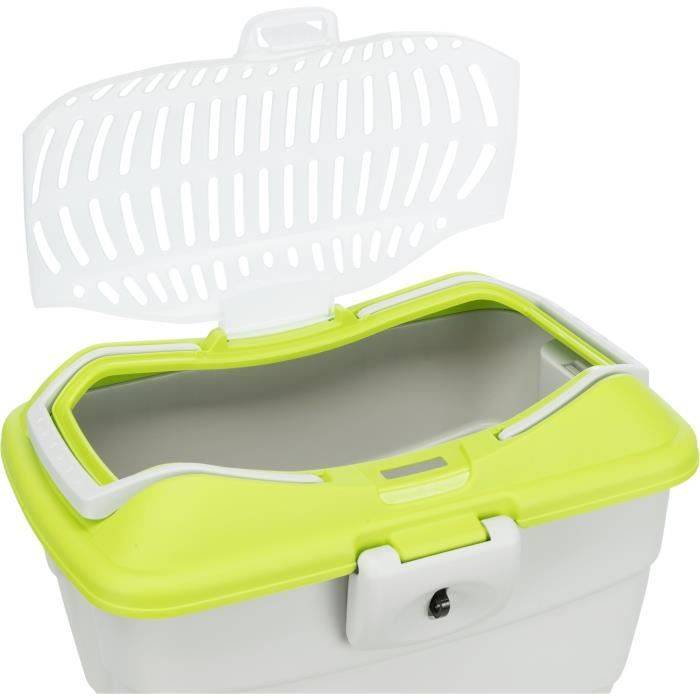 TRIXIE Mini-Capri Transportbox - 40 x 22 x 30 cm - Lichtgrijs/Blauw-3
