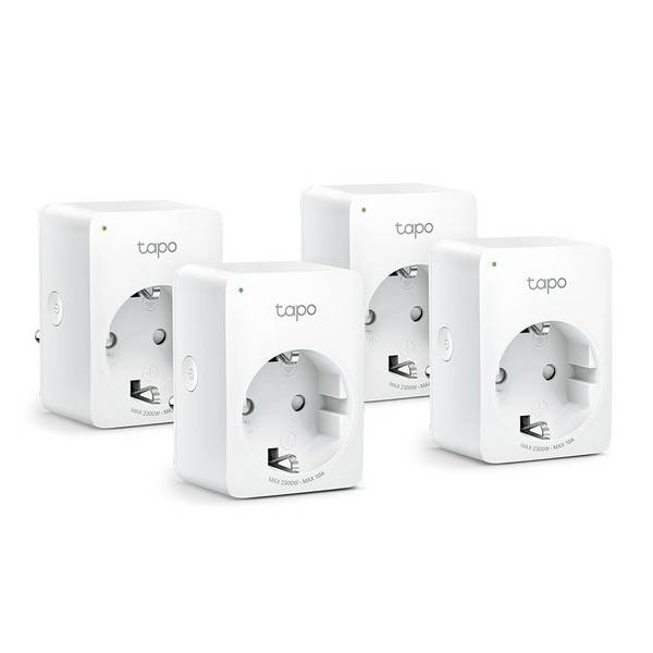 TP-Link Tapo P100 V2 - Slimme Stekker - Draadloos - 802,11b/g/n - Bluetooth 4,2 - 2,4 GHz (Verpakking van 4) (TAPO P100(