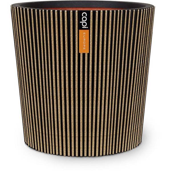 CAPI EUROPE Vaas Conisch Groove NL - 36 x 34 cm - Zwart/Goud