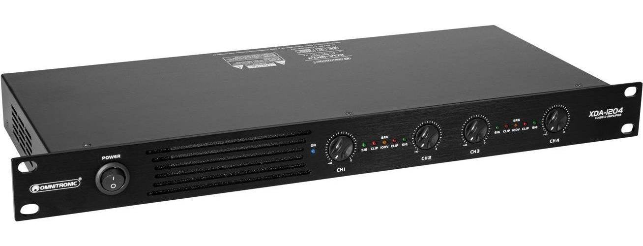 OMNITRONIC XDA-1204 4-Kanaals Class-D Versterker (10451637) 4-Kanal-0