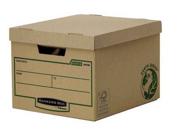Fellowes Standard R-Kive EARTH Archief-/Transportdoos, Bruin, 100% Gerecycled Karton, DIN A4, Dubbel (4470601)