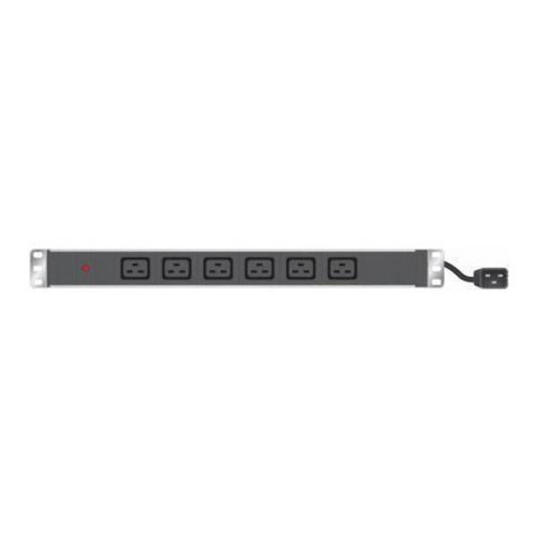FROEHLICH & WALTER 19" Stekkerdoos 6 x IEC19 Aansluitingen Aluminium Behuizing 1U
