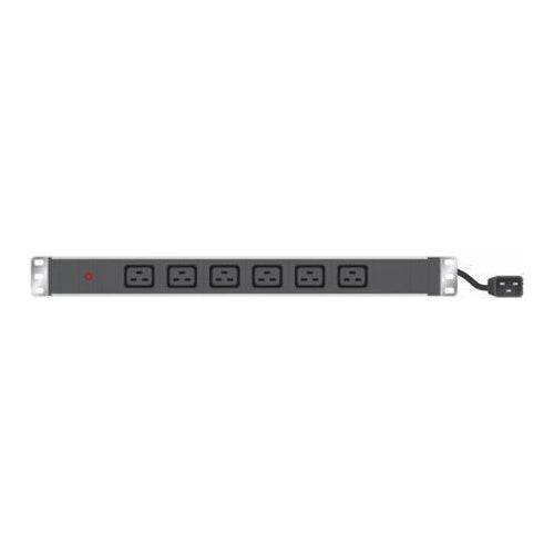 FROEHLICH & WALTER 19" Stekkerdoos 6 x IEC19 Aansluitingen Aluminium Behuizing 1U-0