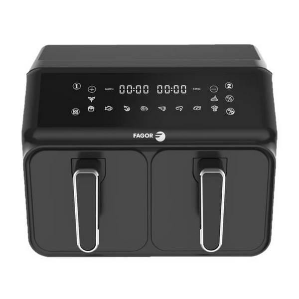 FAGOR Airfryer FG2X4L - 8 L - 2200 W - Dubbele 4 L Mand