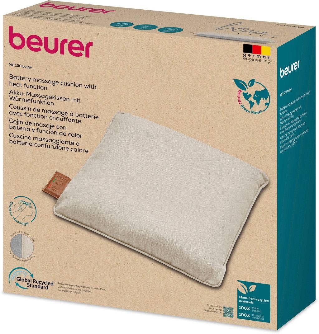 Beurer MG 139 Massagekussen Oplaadbare Batterij Warmtefunctie 2 Niveaus Beige UE0274-4
