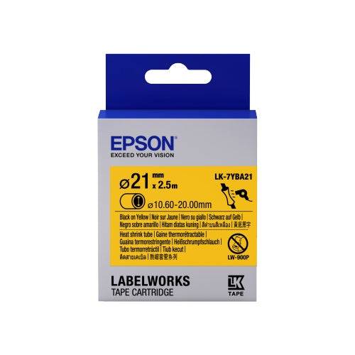 Epson LabelWorks LK-7YBA21 - Zwart op Geel - 3,6 cm x 3 m - Voor LW Series LW-1000 LW-300 LW-400 LW-600 LW-700 LW-Z5000-0