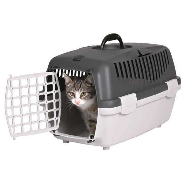 TRIXIE Capri 1 Dieren Transportbox - XS: 32 x 31 x 48 cm - Lichtgrijs/Donkergijs - Voor Honden en Katten 32x31x48-1