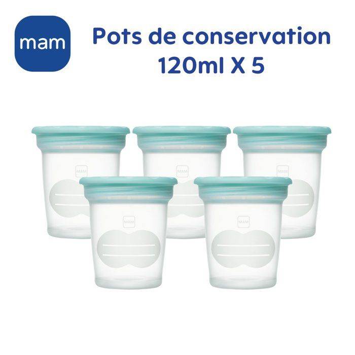 MAM Opslagcontainer voor Borstvoeding 120 ml - Verpakking van 5-1