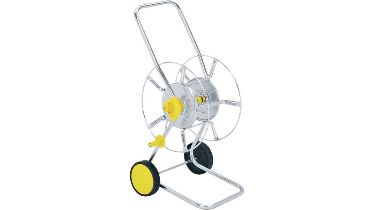 WOLF-Garten WS 50 Z Handmatige Tuinslanghaspel Zwart - RVS - Geel (5222000)-0