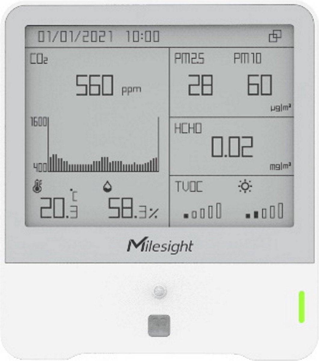 Milesight IoT LoRaWAN Binnenklimaatmonitor Sensor AM319 O3 (AM319-868 M-O3) AM319-868M-O3-0