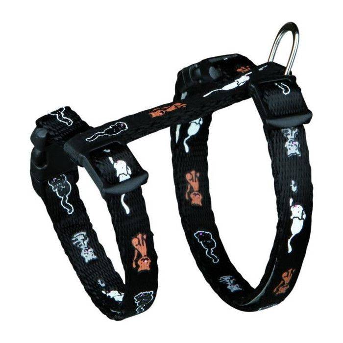 Kattenharnas Nylon Verstelbaar 21-34 cm Verschillende Kleuren met Bevestigingsclips-3