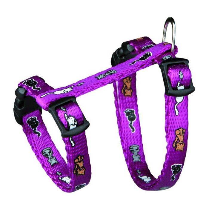 Kattenharnas Nylon Verstelbaar 21-34 cm Verschillende Kleuren met Bevestigingsclips-4