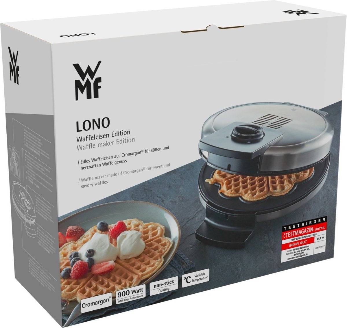 WMF Lono Wafelijzer 5 Wafels 900 W Zwart - Chroom (415210011)-0