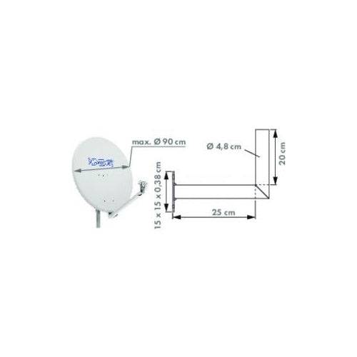Schwaiger Wandbeugel Aluminium Kunststof Kap 25 cm (WAH25A001)-0