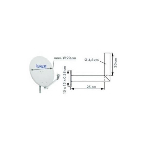 Schwaiger Wandbeugel Aluminium Kunststof Kap 25 cm (WAH25A001)