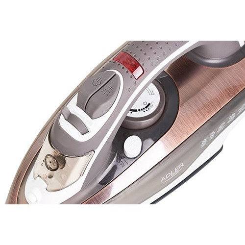 Adler Stoomstrijkijzer 3000 W Keramische Zoolplaat Bruin/Grijs/Wit-3