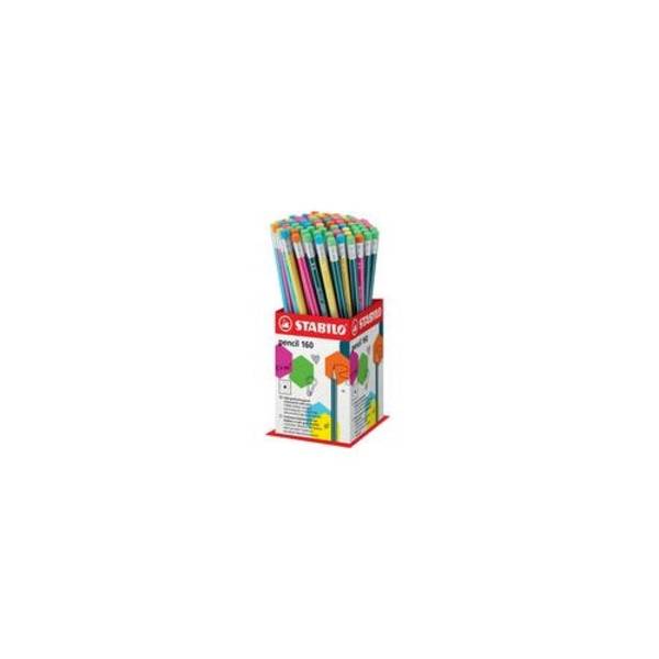 STABILO Potlood 160 met Gum - HB - 72-Stuks Display 72-piece 2160/72-1HB
