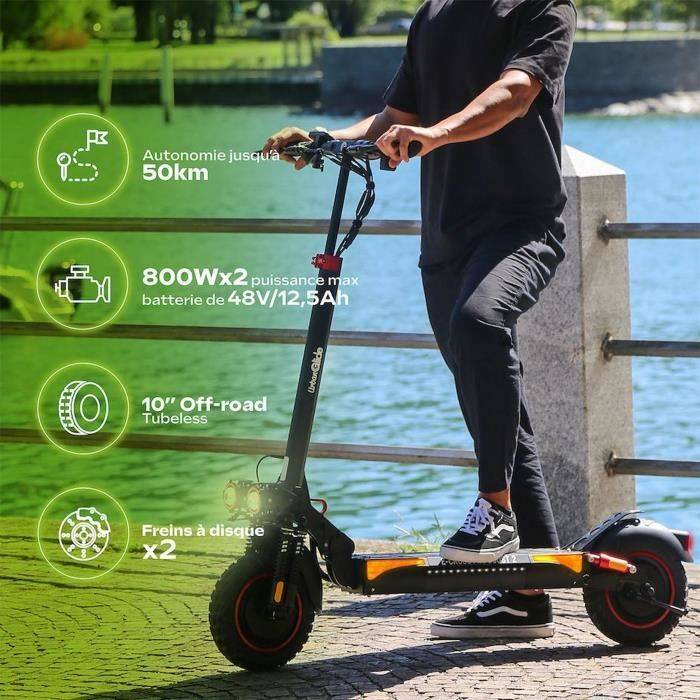 URBANGLIDE All-terrain Elektrische Scooter ECROSS PRO BOOST 2 10 48V 1600 W Dual motor 13Ah Bereik 50 km 50KM-1