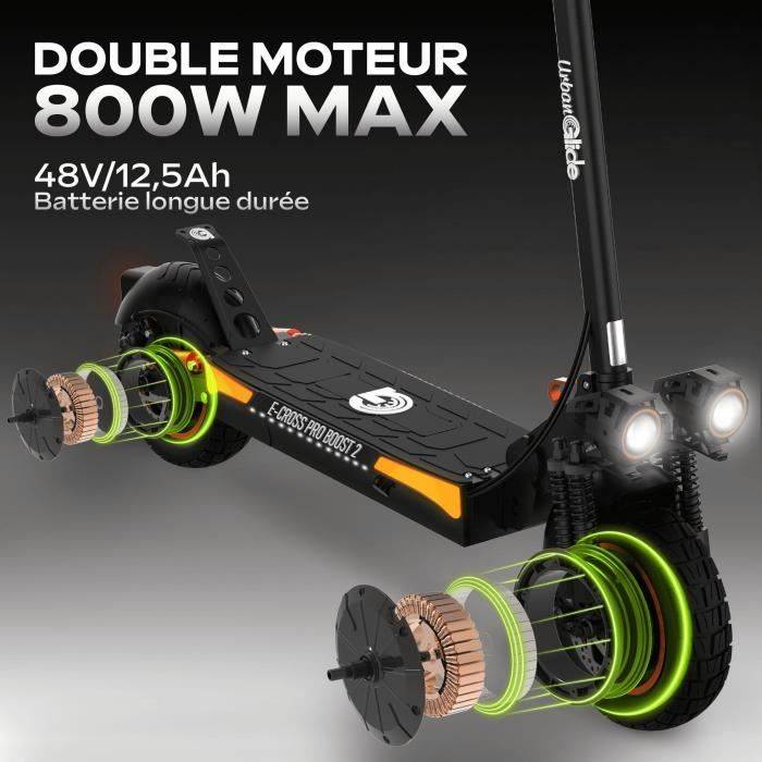 URBANGLIDE All-terrain Elektrische Scooter ECROSS PRO BOOST 2 10 48V 1600 W Dual motor 13Ah Bereik 50 km 50KM-2