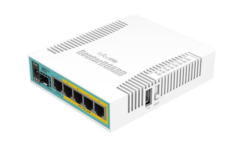Mikredik RouterBOARD hEX RB960PGS - 4-Poort Router - 1GbE 4-Port-Switch-0
