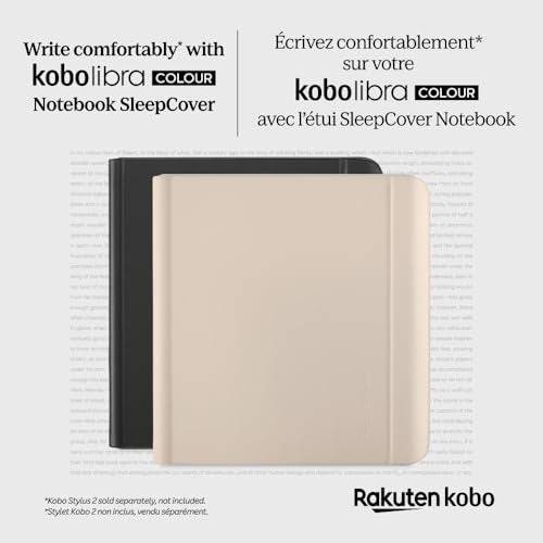 Kobo Libra SleepCover, Flip Case voor eBook Readers, Zwart - voor Kobo Libra Colour (N428-AC-BK-N-PU)-1