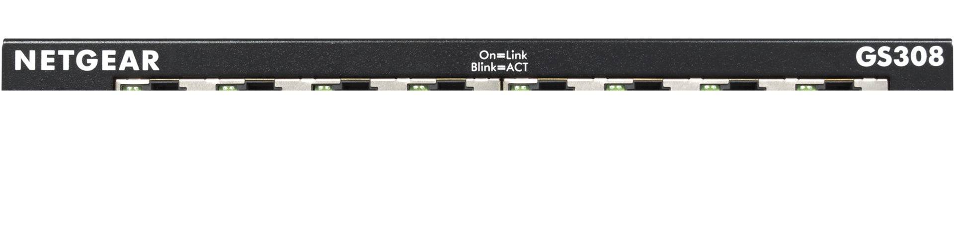 NETGEAR GS308v3 Switch - Niet-beheerd - 8 x 10/100/1000 - Desktop (GS308-300PES)-0