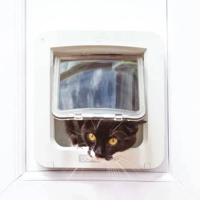 SUREFLAP Grote Slimme Microchip Kattenluik - Wit - 178 mm x 170 mm-3