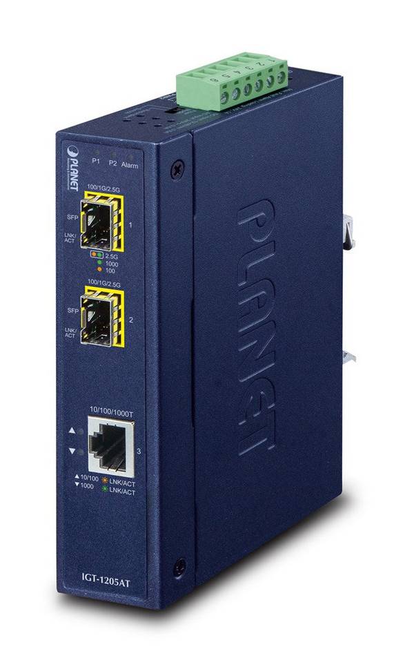 PLANET IGT-1205AT Media Converter - GigE - RJ-45/SFP - IGT-1205AT 10Base-T 100Base-TX 1000Base-T