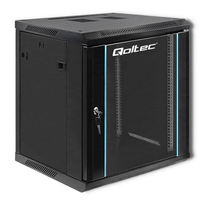 Qoltec 19" Rackkast - 12U - 600 x 635 x 600 - Zwart - Hangend-0