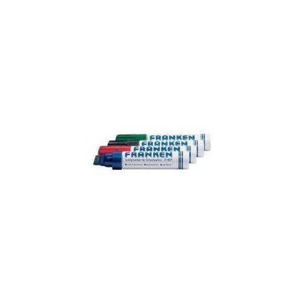 Franken JumboMarker Markers - 4 stuks - chisel - zwart, blauw, groen, rood Z1909