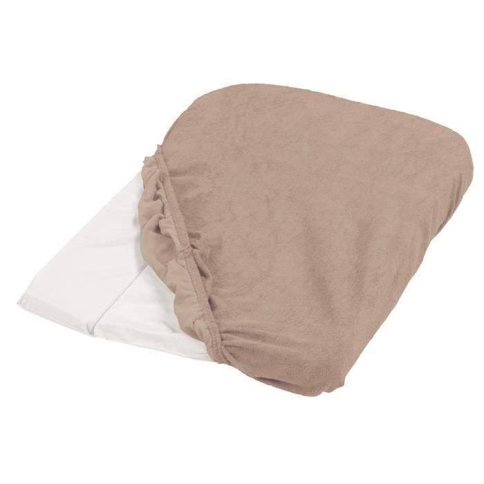 Set van 2 TINEO Verschoonmat Covers - Hazelnoot - Elastische Hoeken-0